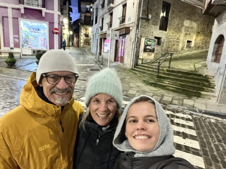 In March we went to Lekeitio Spain to visit Claire